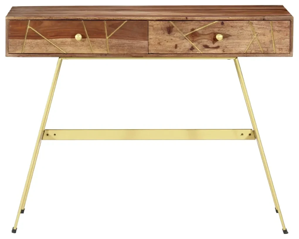 Scrivania con cassetti 100x55x75 cm legno massello di sheesham