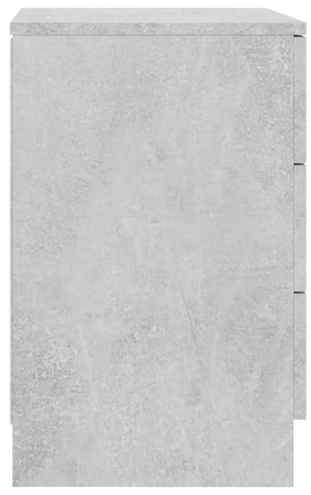 Comodino grigio cemento 38x35x56 cm in truciolato