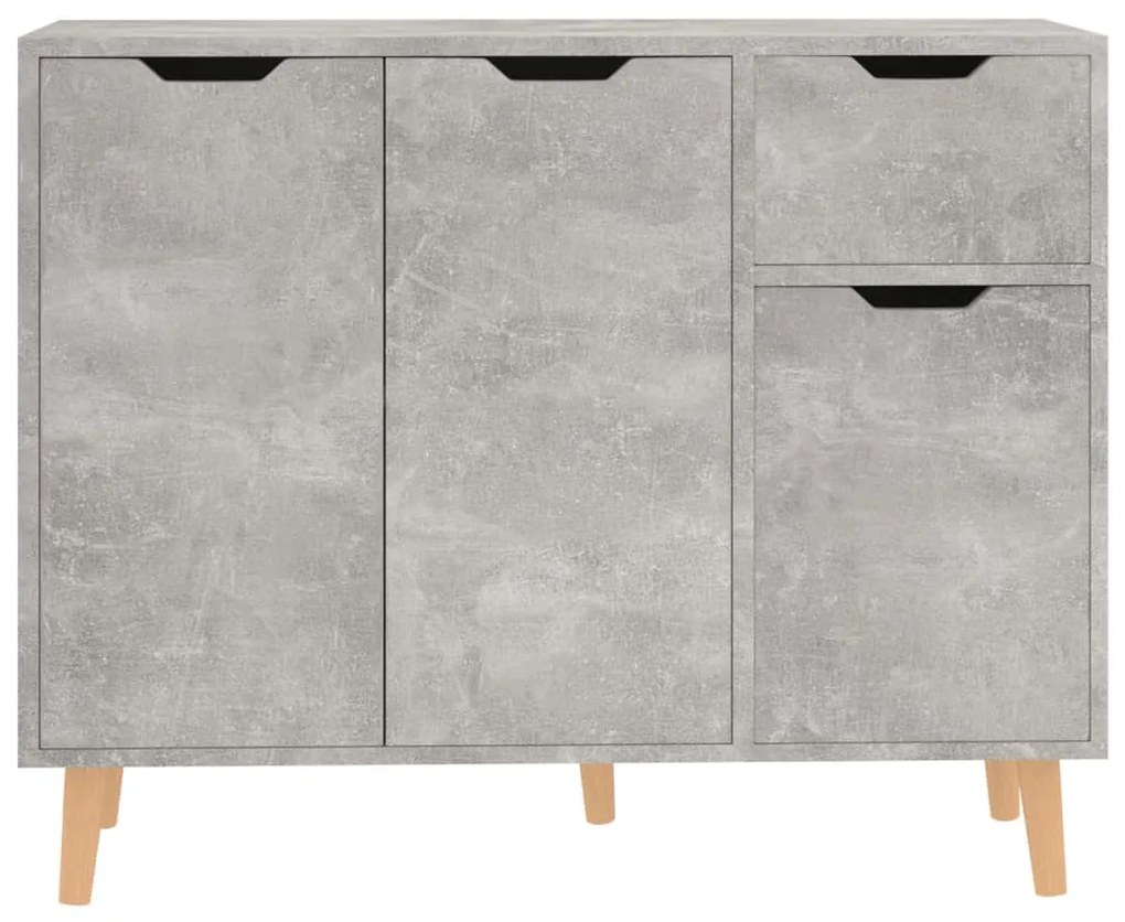 Credenza grigio cemento 90x30x72 cm in truciolato