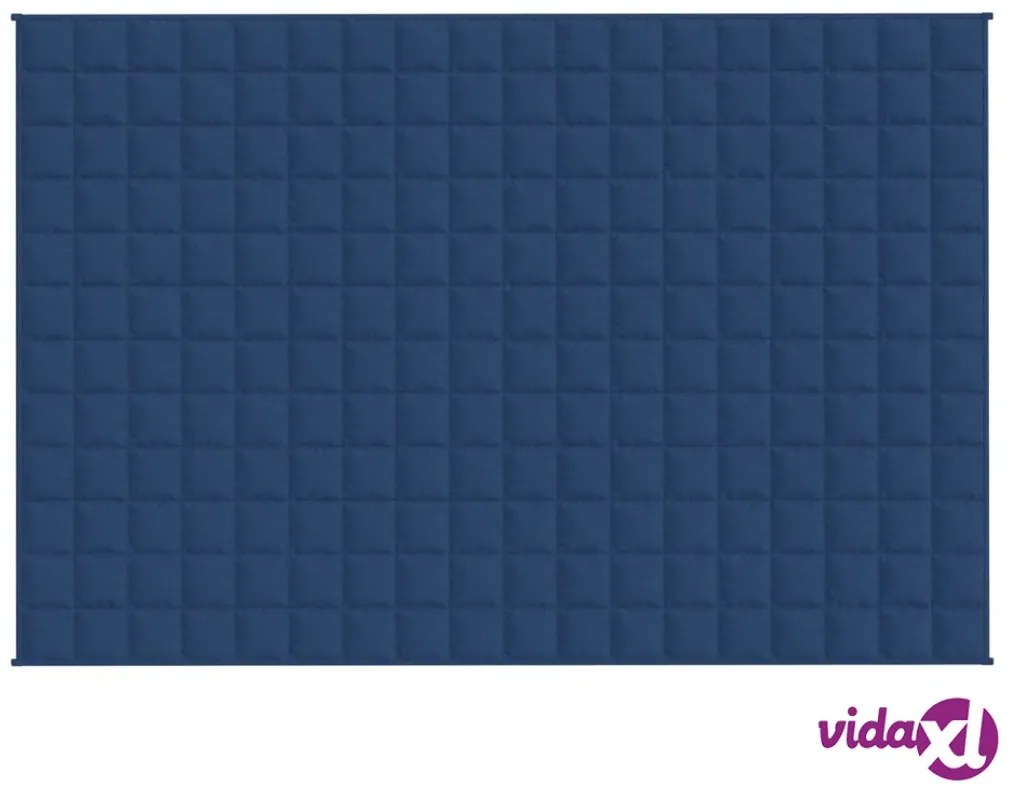 vidaXL Coperta Ponderata Blu 120x180 cm 5 kg Tessuto