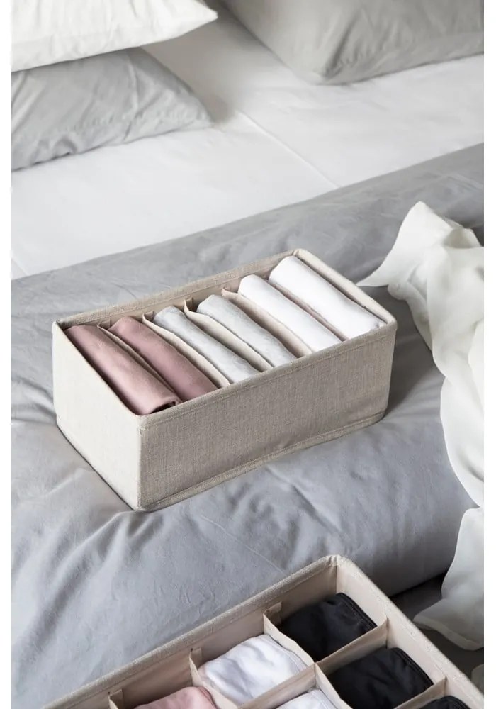 Organizzatore per cassetti beige con scomparti Cassetto, 16,5 x 11 cm - Bigso Box of Sweden