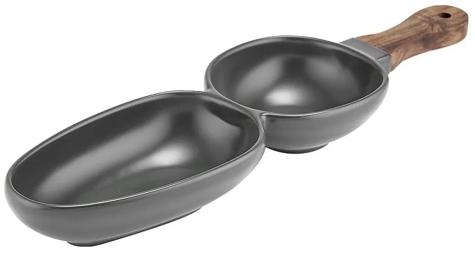 Vassoio da portata nero antracite in porcellana Essentials - Ladelle