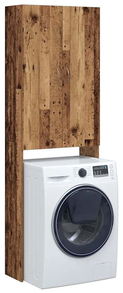 Mobile Per Lavatrice Legno Antico 64x25,5x190 Cm /