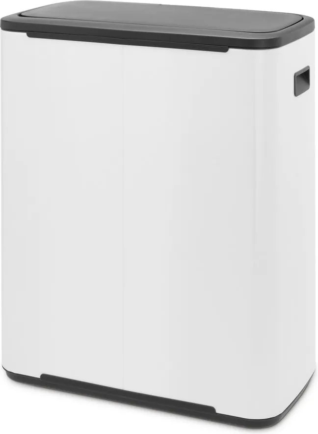Bidone in acciaio bianco touch per raccolta differenziata 60 l Bo Touch Bin - Brabantia