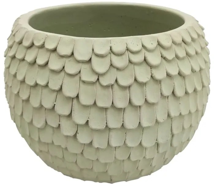 Vaso Caspo' sferico in ceramica  verde H 24.5 cm x D 31 cm