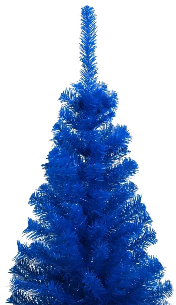 Albero di Natale Preilluminato con Palline Blu 120 cm PVC