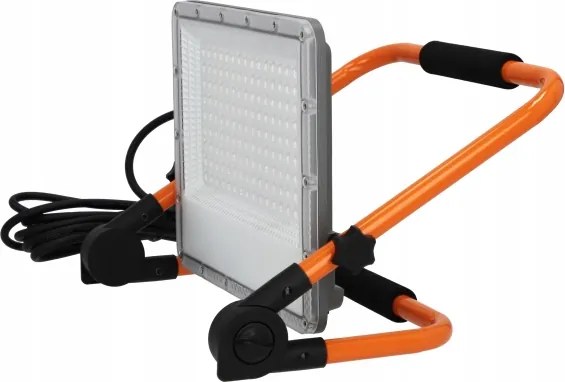 Proiettore LED con stativo, 100 W, 230 V, 4500 K, IP65, arancione