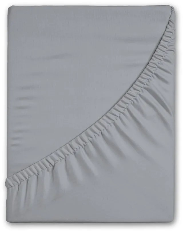 Lenzuolo con angoli grigio in flanella 90x200 cm – Good Morning