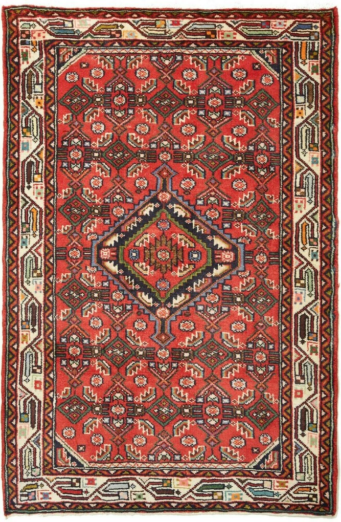 Hamedan Tappeto 90x130 (Iran) Annodato A Mano