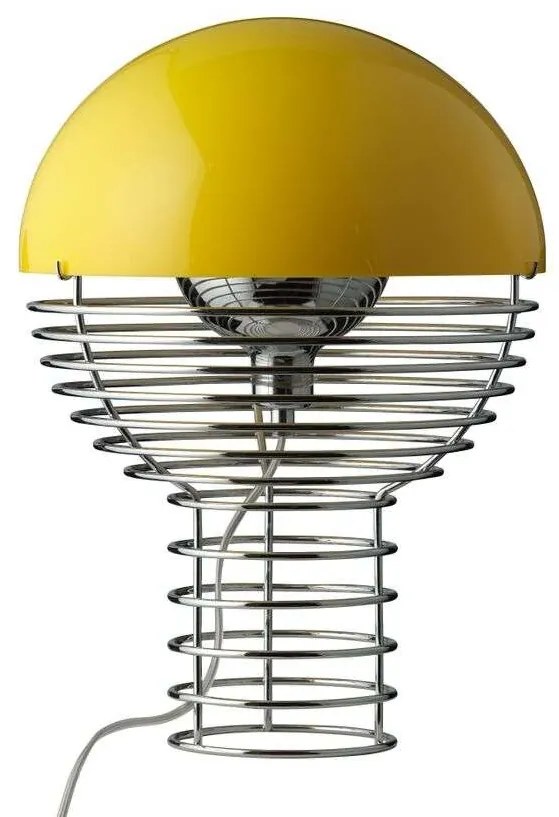 Verpan - Wire Lampada da Tavolo Ø30 Chrome/Yellow Verpan