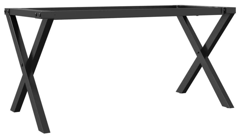 Telaio gambe a x per tavolino da salotto 90x30x43 cm in ghisa