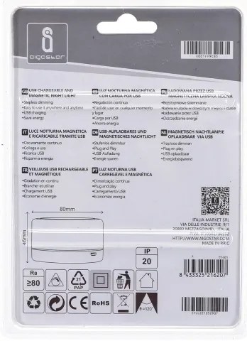 Aigostar - Luce notturna a LED portatile LED/1W/5V 3000K + USB