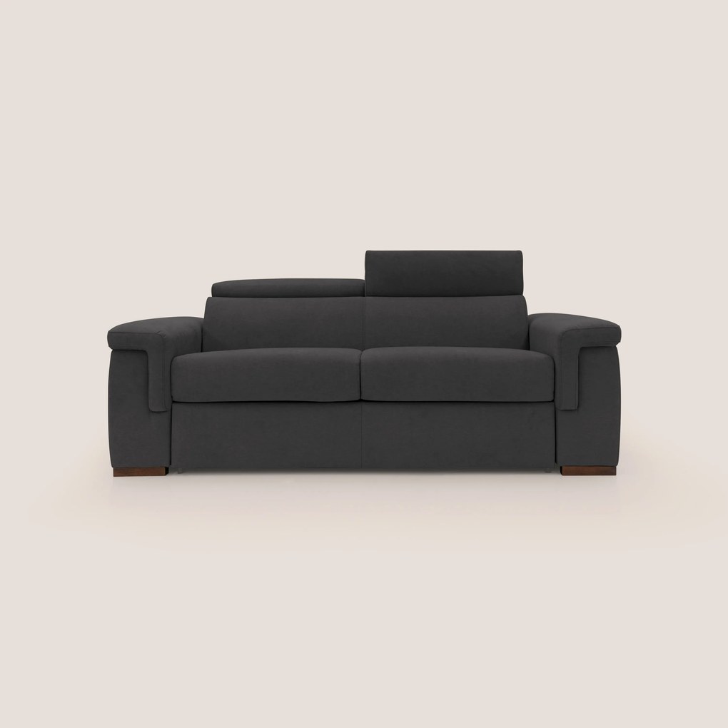 Giunone divano letto con materasso alto 18 cm e poggiatesta reclinabili in tessuto impermeabile T02