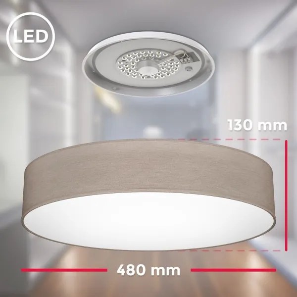 BK Licht 1395 - Plafoniera LED LED/20W/230V tortora