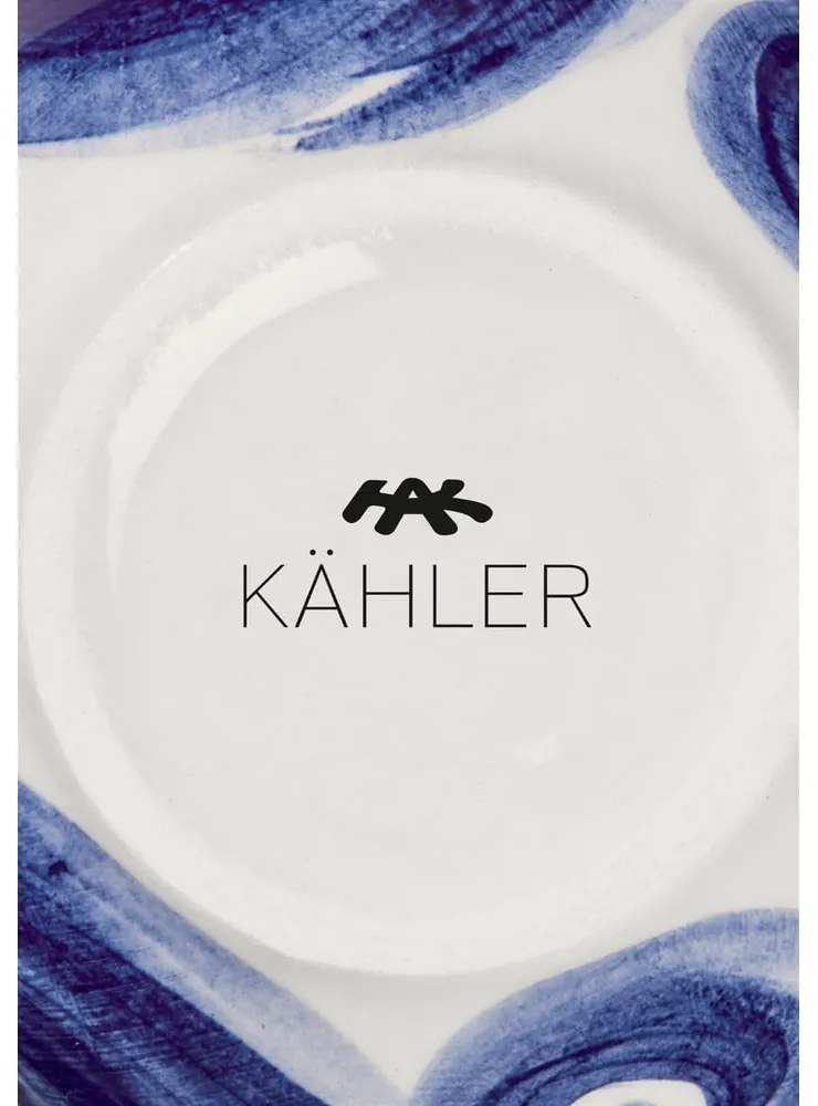 Vaso in gres blu dipinto a mano Tulle - Kähler Design