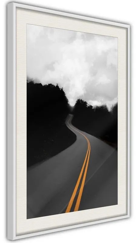 Poster  Road Into the Unknown  Cornice Quadri Cornice nera, Larghezza x Altezza Home decor 40x60