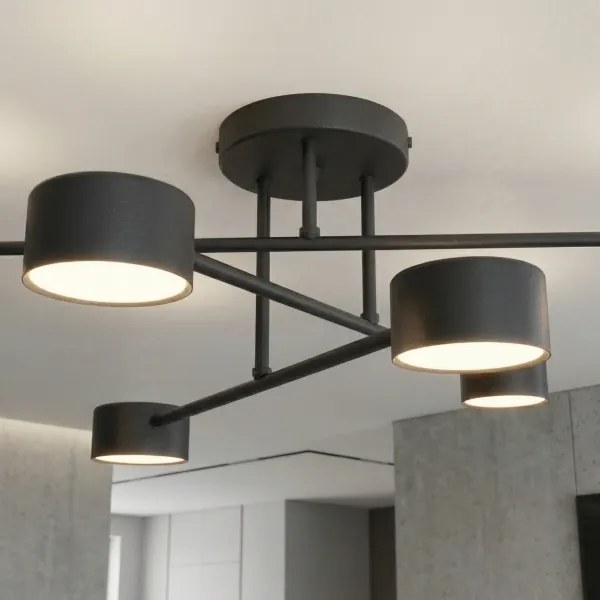 Plafoniera HALO 6xGX53/10W/230V nera