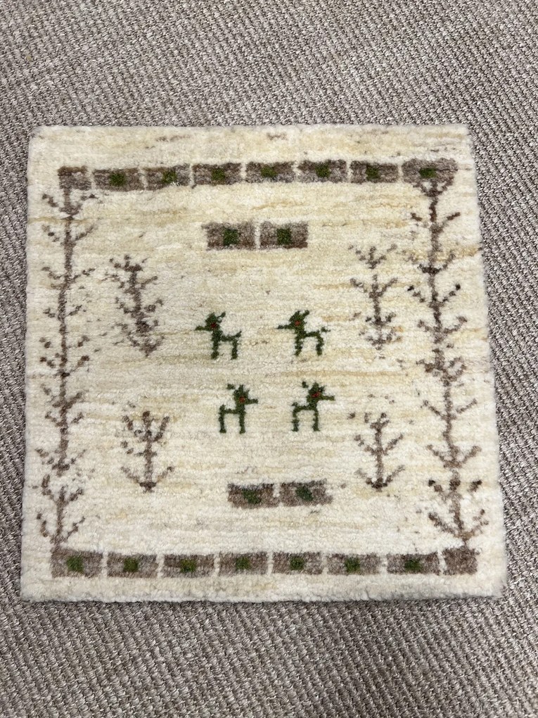 Gabbeh Tappeto persiano 40x40 Beige (Iran) Annodato A Mano