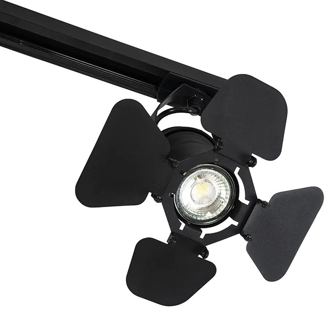 Sistema a binario intelligente nero 3 luci incl. Wi-Fi GU10 - Movie