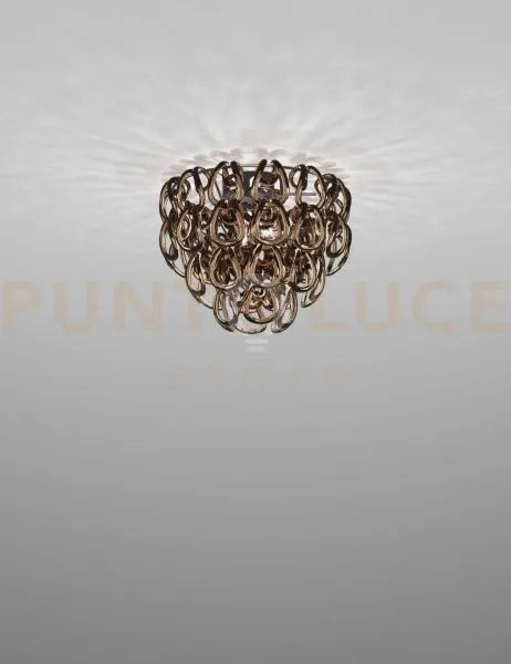 Giogali lampadadario a soffitto 40 cristallo bronzo e cromo lucido ...