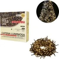 Luci albero di Natale 1152 miniled bianco caldo