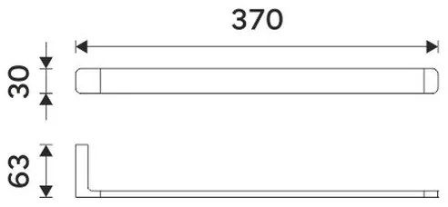 NIMCO MA 29097-26 - Appendiabiti da parete MAYA 37 cm cromo lucido