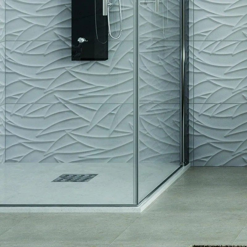 Kamalu - Box doccia angolare 90x75 due ante battenti finitura cromo | KS2800