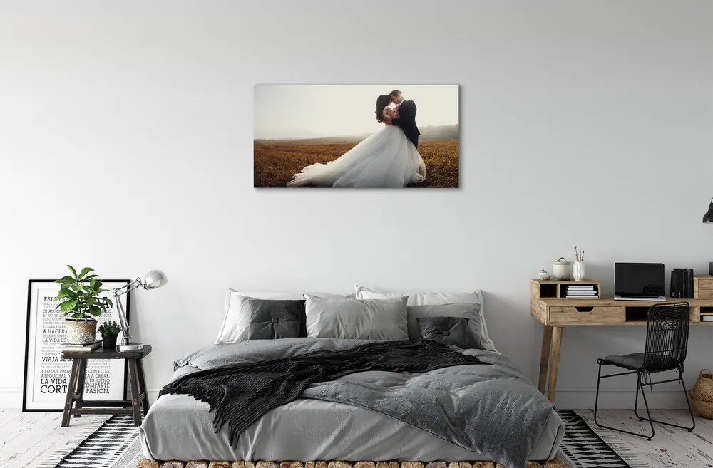 Quadro su tela Sposa e sposo 100x50 cm