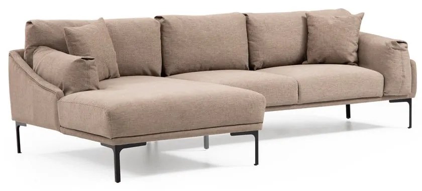 Divano angolare beige, angolo sinistro Leo - Artie