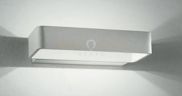 Applique a parete led omega bianca 6w 800lm 4000k19,5x11,5x 3,7cm
