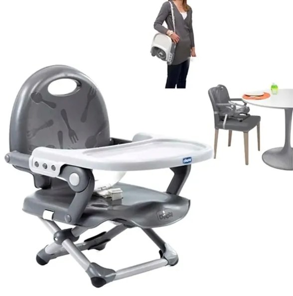 Chicco - Seggiolino portatile per bambini POCKET SNACK grigio