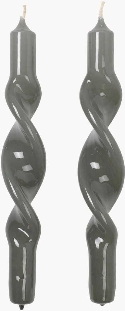 Set di 2 candele a bastoncino fatte a mano Twist