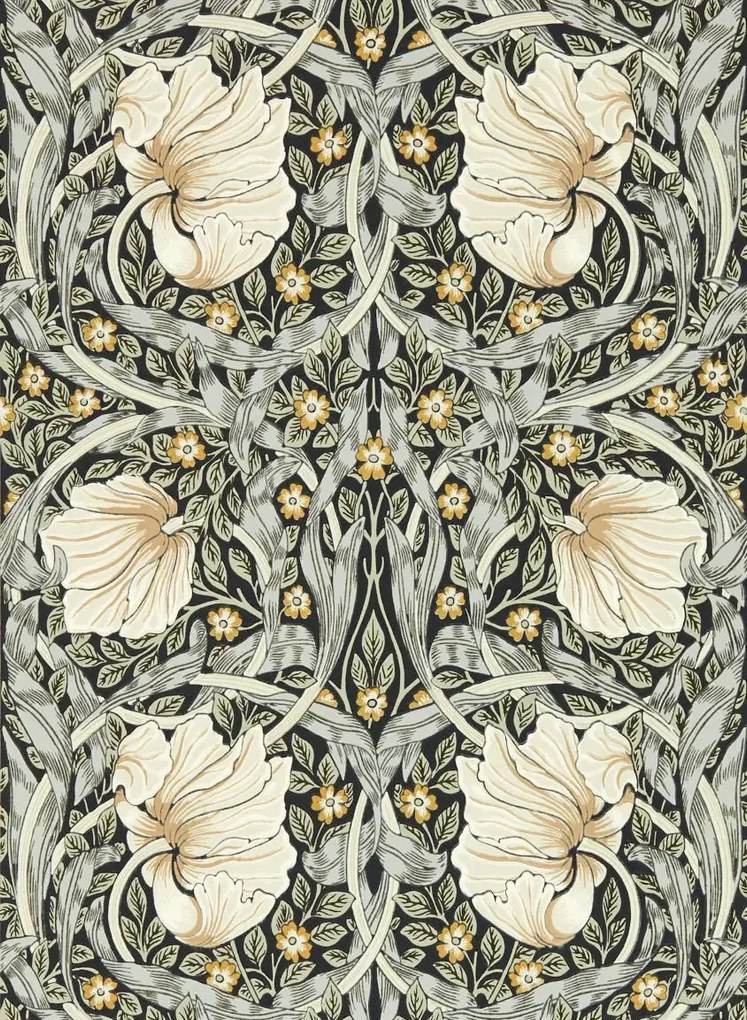 Morris & Co Carta da parati Pimpernel - Ink/ Sage