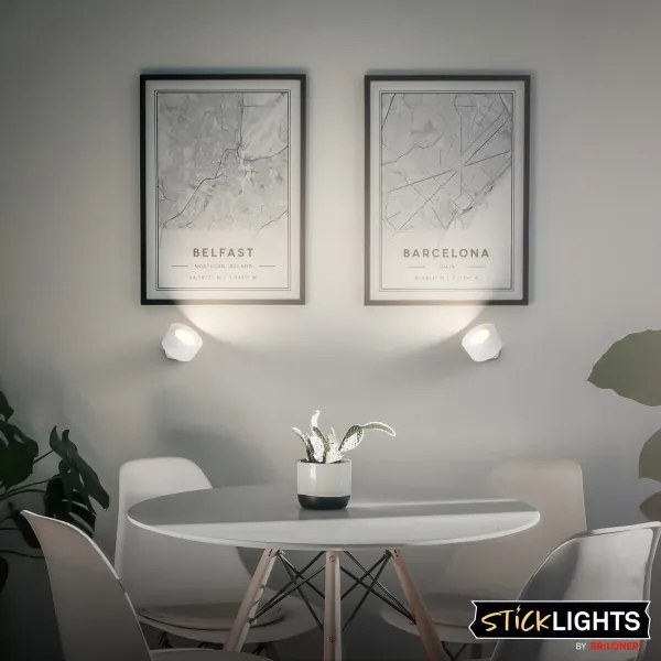 Briloner 3896016 - TARI LED lampada da parete ricaricabile e dimmerabile, 1,6 W/5 V, 1500 mAh, bianco