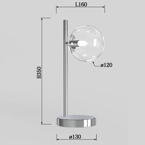 ONLI - Lampada da tavolo KIMBERLY 1xG9/6W/230V 35 cm cromo lucido