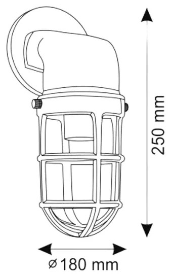 Applique da esterno LUND 1xE27/12W/230V IP44 cromo