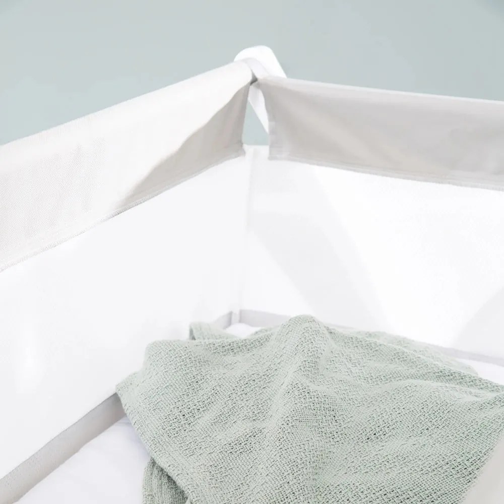 Culla pieghevole bianca su ruote 90x45 cm - Roba