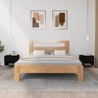 Comodini 2 pz Neri 50x46x50 cm in Legno Multistrato cod mxl 30058