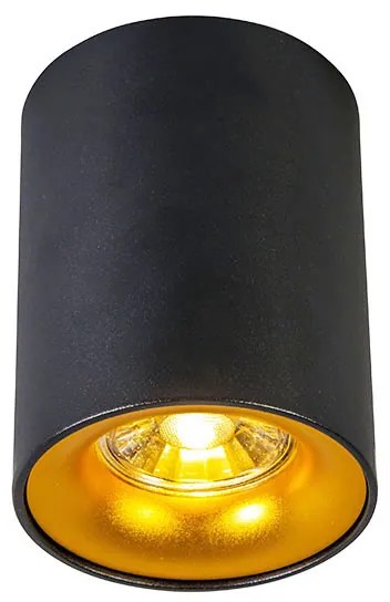 Faretto moderno nero con oro - Ronda