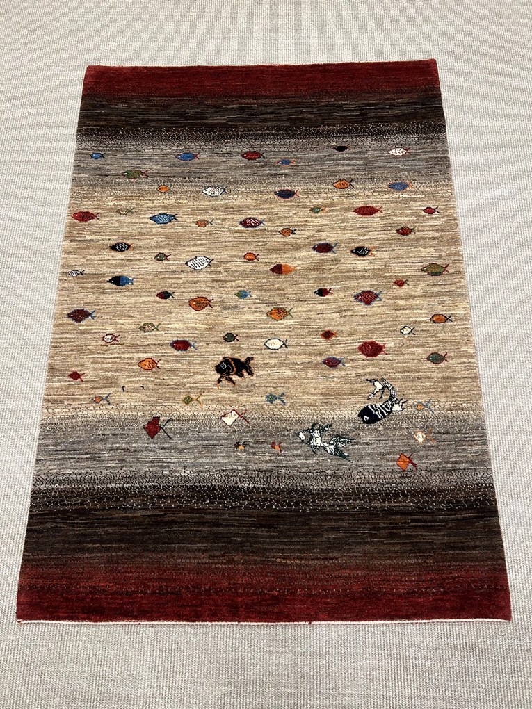 Loribaft Tappeto 180 x 120 Marrone (Iran) Annodato A Mano