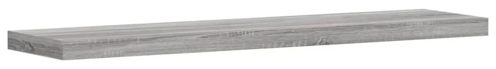 Mensole parete 4pz grigio sonoma 40x10x1,5cm legno multistrato