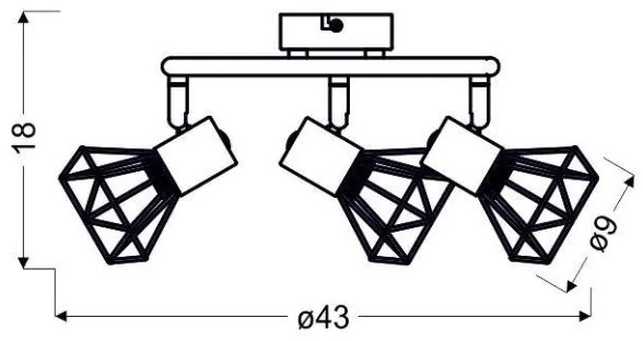 Luce Spot VERVE 3xE14/40W/230V