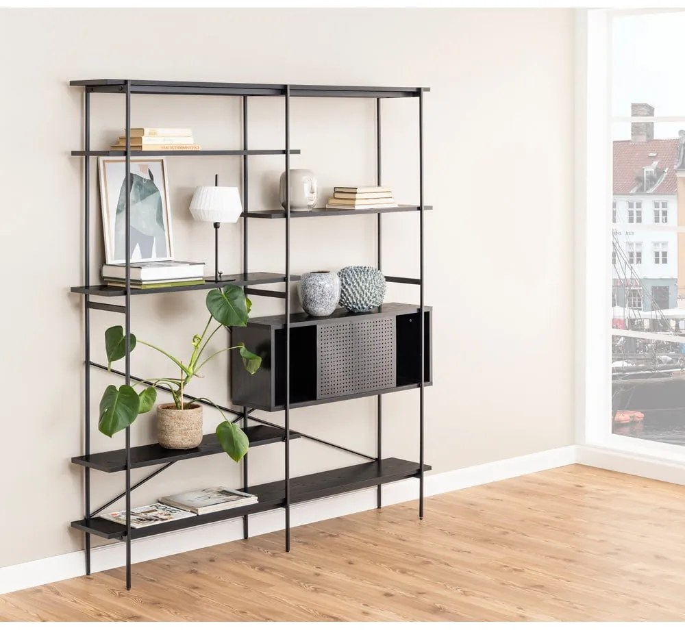 Libreria nera 172x188x27 cm Angus – Actona