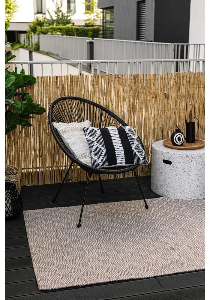 Tappeto per esterni bifacciale crema in plastica riciclata, 160 x 230 cm Solitaire - Green Decore