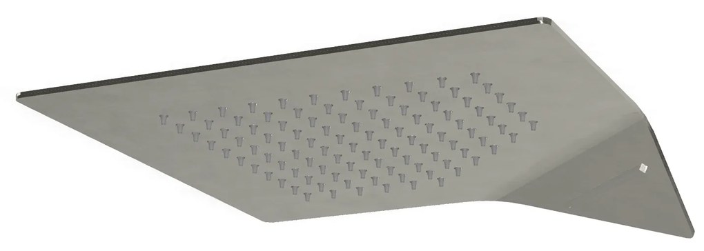 Treemme Shower ITRTBR406IS soffione doccia 28x28 a incasso soffitto con pioggia e cascata in acciaio inox satinato