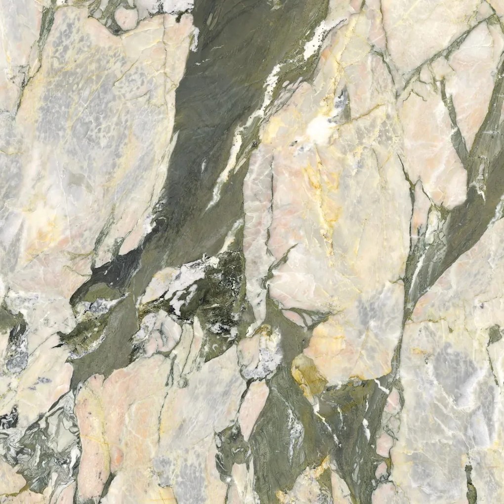 Pavimento in gres porcellanato effetto marmo verde venato lucido 120x120 - EI6003