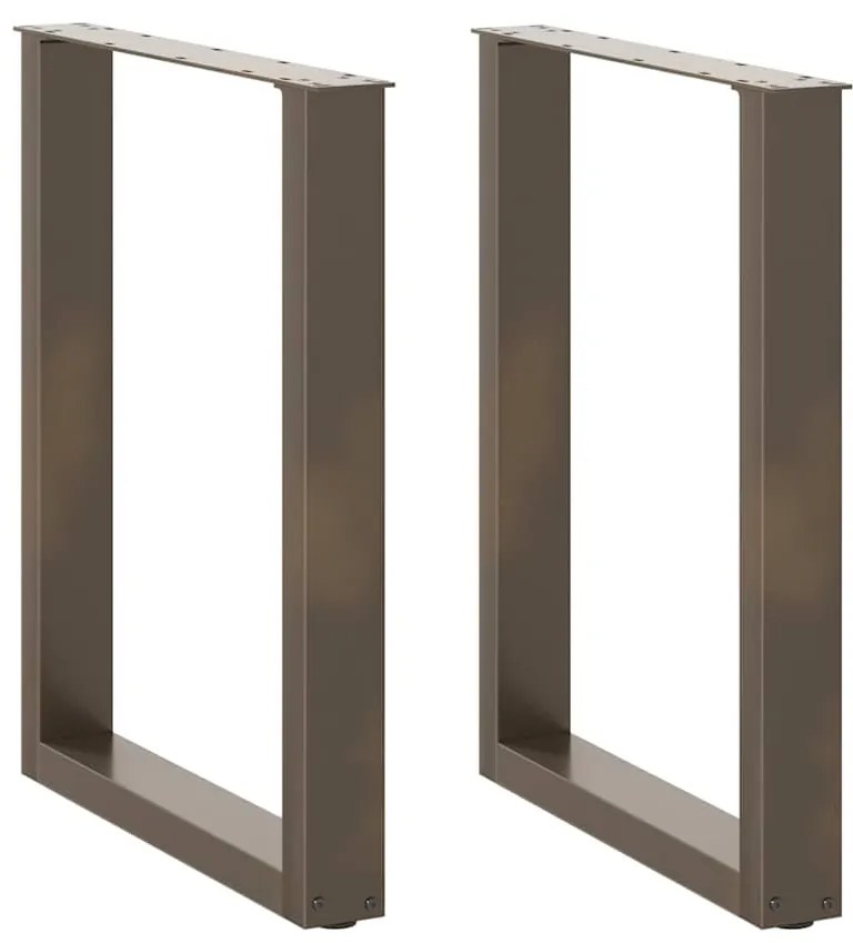 Gambe Tavolo Pranzo A U 2 Pz 60x(72-73) Cm Acciaio /