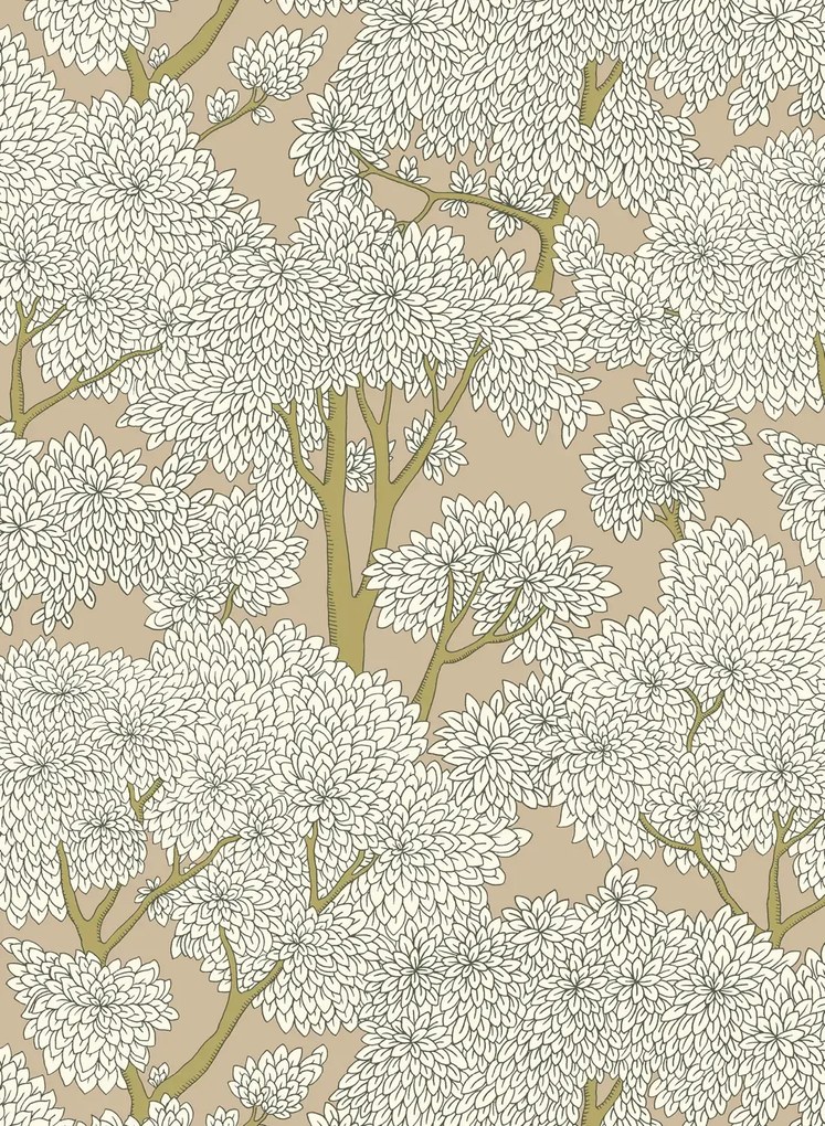 Josephine Munsey Carta da parati Stockend Woods - Stepping Stone/ Cotswold White