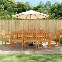 Set da Pranzo da Giardino 9 pz Legno Massello di Acaciacod mxl 117666