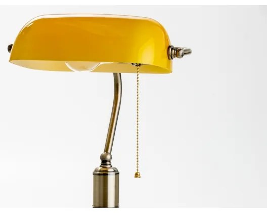 Brilagi - Lampada da tavolo BANK OFFICE 1xE27/60W/230V ottone/arancione
